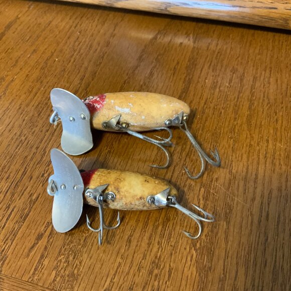 VINTAGE JITTERBUG WOODEN FISHING LURES - FRED ARBOGAST - LOT OF 2 - Picture 3 of 7